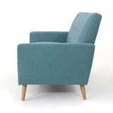 Christopher Knight Home® - Noble House - Treston Mid Century Blue Fabric Sofa