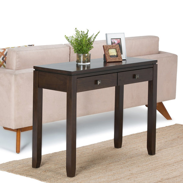 English Elm Cosmopolitan Console Sofa Table In Rich Mahogany Brown - Stylish Storage & Versatile Décor Piece B136P159518