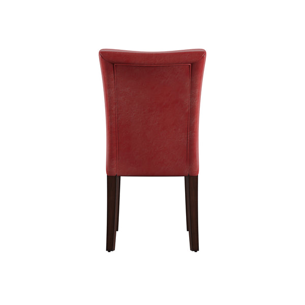 Homelegance By Top-Line Harmonn Faux Leather Parsons Dining Chairs (Set of 2) Brown Rubberwood