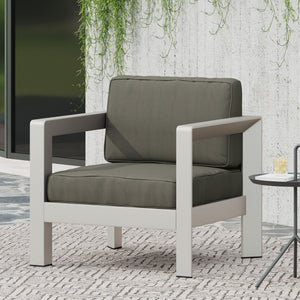 English Elm Christopher Knight Home® - AVIARA Aluminum Club Chair with Deep Seating and Low-Profile Design, Durable 400 lb Capacity, Compact Natural 64077.00