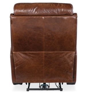 Hooker Furniture Harlan Zero Gravity Power Recliner With Usb Port, Top-Grain Leather, Bustle Back & Metal Base Brown SS734-PHZ1-088