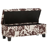 Homelegance By Top-Line Chayce Cowhide Print Lift Top Storage Bench Black Fabric