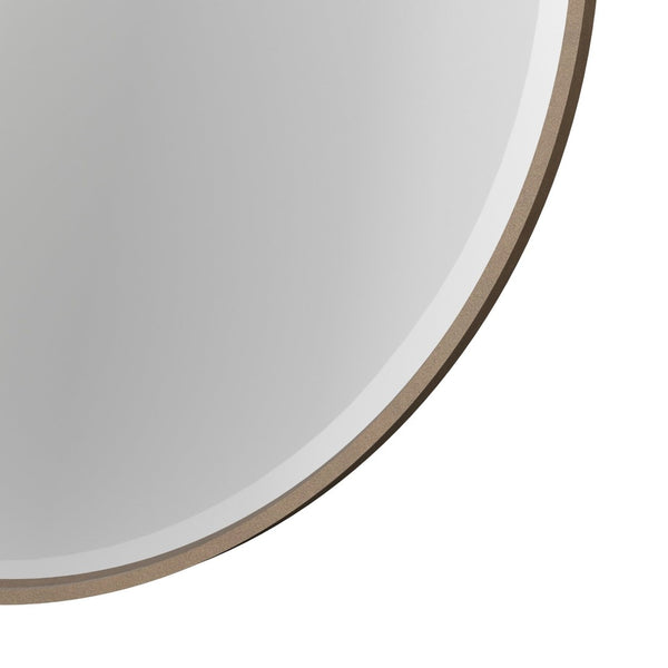 A.R.T. Furniture Verge Round Mirror - Modern Minimalist Design with Wood Accent for Stylish Entryways & Living Rooms 337123-1960