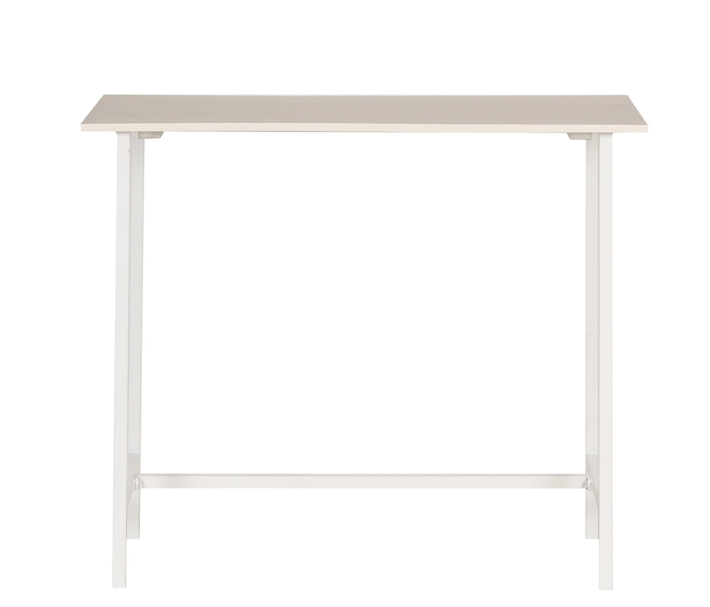 Porter Designs Porter Yuki Solid Wood Counter Table - Stylish White Design For Compact Dining Spaces & Decor White Wood 07-108-08-8653