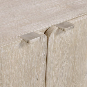 Bernhardt Bernhardt Antibes Entertainment Credenza With Rustic Oak Roz Finish, Pumice Pedestals & Media-Ready Storage 350880