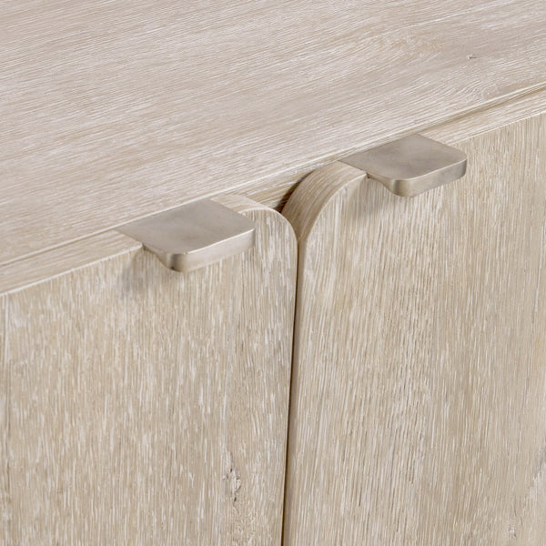 Bernhardt Bernhardt Antibes Entertainment Credenza With Rustic Oak Roz Finish, Pumice Pedestals & Media-Ready Storage 350880