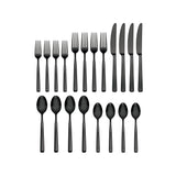 Lenox Oneida Ryder Satin Black 20-Piece Flatware Set Metallic, STAINLESS METAL 897335