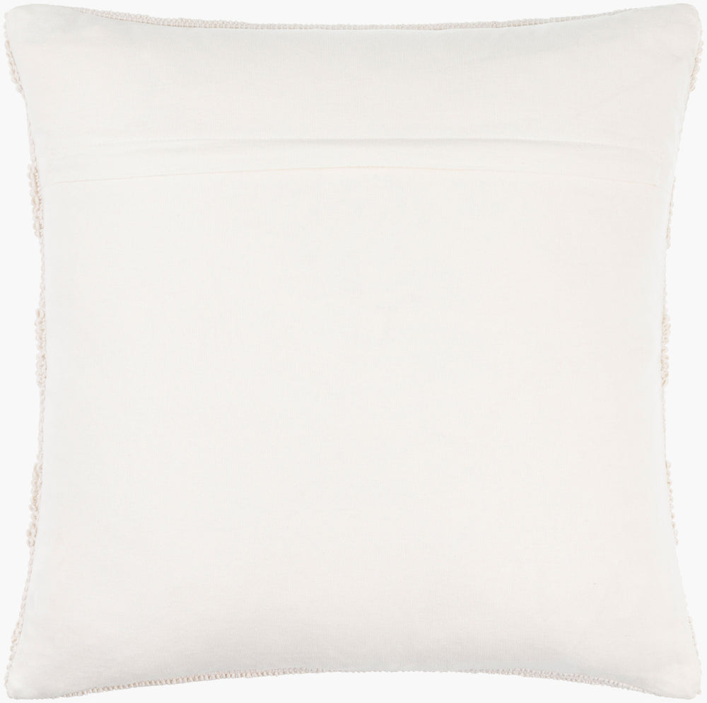 Surya Nahara Modern 18"X18" Cotton Accent Pillow - Stylish, Textured Comfort For Any Room Decor Off,White Cotton,Cotton Nhr001-2020