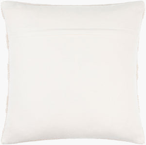 Surya Nahara Modern 18"X18" Cotton Accent Pillow - Stylish, Textured Comfort For Any Room Decor Off,White Cotton,Cotton Nhr001-2222p