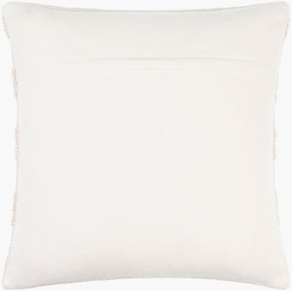 Surya Nahara Modern 18"X18" Cotton Accent Pillow - Stylish, Textured Comfort For Any Room Decor Off,White Cotton,Cotton Nhr001-2222p