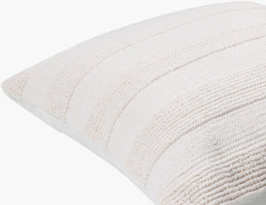 Surya Nahara Modern 18"X18" Cotton Accent Pillow - Stylish, Textured Comfort For Any Room Decor Off,White Cotton,Cotton Nhr001-2222p