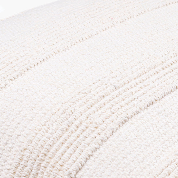 Surya Nahara Modern 18"X18" Cotton Accent Pillow - Stylish, Textured Comfort For Any Room Decor Off,White Cotton,Cotton Nhr001-2222p