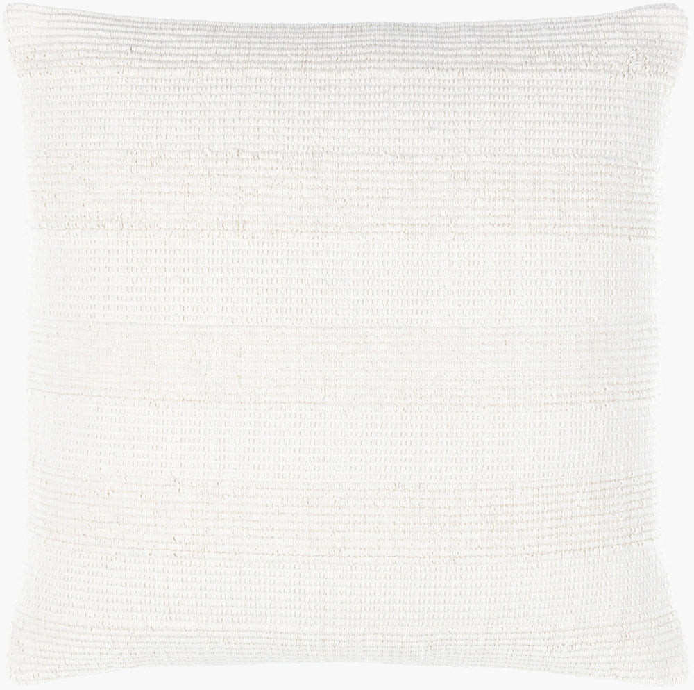 Surya Nahara Modern 18"X18" Cotton Accent Pillow - Stylish, Textured Comfort For Any Room Decor Off,White Cotton,Cotton Nhr001-2020