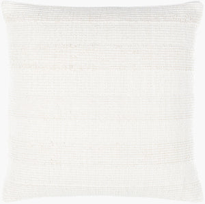 Surya Nahara Modern 18"X18" Cotton Accent Pillow - Stylish, Textured Comfort For Any Room Decor Off,White Cotton,Cotton Nhr001-2020