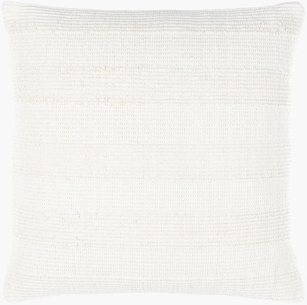 Surya Nahara Modern 18"X18" Cotton Accent Pillow - Stylish, Textured Comfort For Any Room Decor Off,White Cotton,Cotton Nhr001-2020