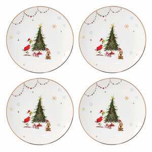 Lenox Merry Grinchmas Dinner Plates, Set of 4 Green, IVORY PORCELAIN 895052