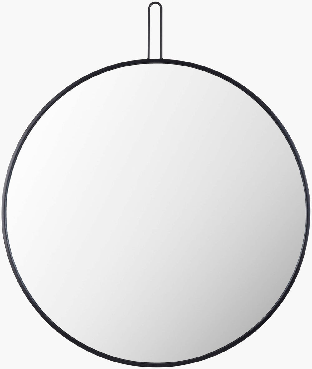 Livabliss Athanasia Slim Profile Wall Mirror Contemporary Framed Accent for Entryway or Bedroom Black 30"H x 24"W x 1"D NHT001-3024