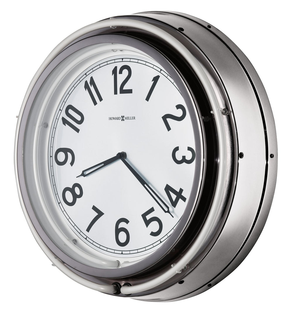 Hekman Furniture 625752 Neon Metal Wall Clock - Retro 1980s Inspired Design With Vibrant Colors And Quartz Movement  Studio Neon Wall Clock 625752