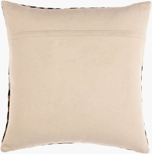 Surya Nashville Handmade 20" Accent Pillow - Rustic Cotton & Hair On Hide, Unique Summer Charm For Home Black Hair On Hide,Cotton Nhv001-2020d