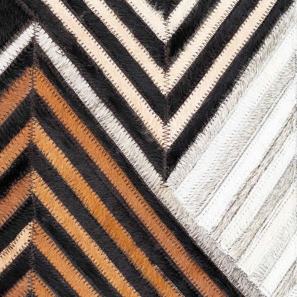 Surya Nashville Handmade 20" Accent Pillow - Rustic Cotton & Hair On Hide, Unique Summer Charm For Home Black Hair On Hide,Cotton Nhv001-2020d