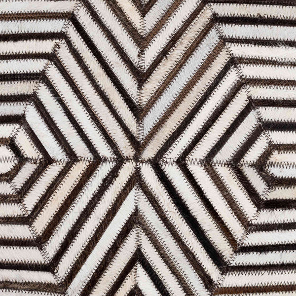 Surya Nashville Handmade 20" Accent Pillow - Rustic Cotton & Hair On Hide, Unique Summer Charm For Home Cream Hair On Hide,Cotton Nhv002-2020d