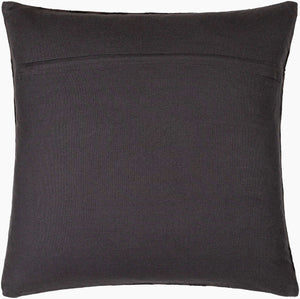 Surya Nashville Handmade 20" Accent Pillow - Rustic Cotton & Hair On Hide, Unique Summer Charm For Home Black Hair On Hide,Leather,Cotton Nhv004-2020d