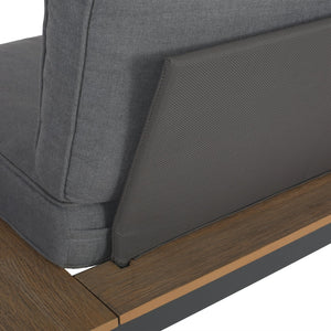 English Elm Norfolk Outdoor Left Sectional Seat with Mesh Back and Faux Wood Aluminum Frame 62750.00RGRY