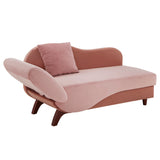 Homelegance By Top-Line Verbena Two-Tone Dark & Light Functional Chaise With 1 Pillow Pink Polyester