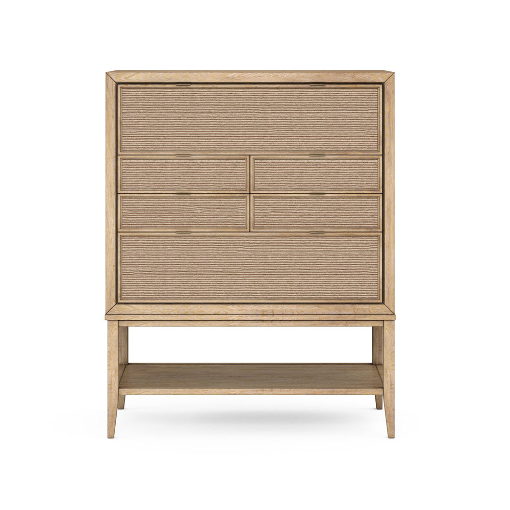 A.R.T. Furniture Frame Drawer Chest - Elegant Chestnut Finish With Woven Cane Fronts & Cedar-lined Storage Drawers Light Brown Ash & Poplar Solid,Plank,Effect Flakey & Quarter,Sawn Oak Veneer,Cane 278150-2335