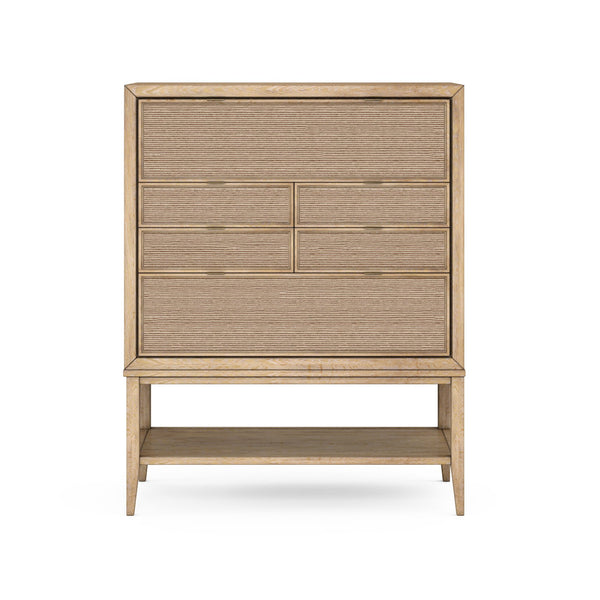 A.R.T. Furniture Frame Drawer Chest - Elegant Chestnut Finish With Woven Cane Fronts & Cedar-lined Storage Drawers Light Brown Ash & Poplar Solid,Plank,Effect Flakey & Quarter,Sawn Oak Veneer,Cane 278150-2335