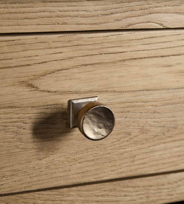 Hooker Furniture Driftwood Buckboard Display Sideboard With Glass Doors, Adjustable Shelves & Self-Closing Drawers Light Wood 6820-75900-80