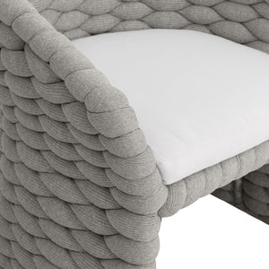 Bernhardt Bernhardt Salinas Nordic Grey Arm Chair — Sculptural Outdoor Sock-Knit Upholstery, Deep Cushioned Comfort X10545