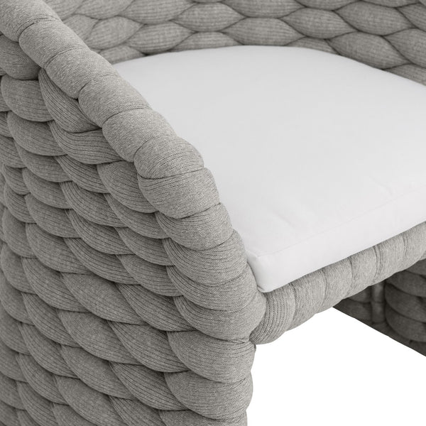 Bernhardt Bernhardt Salinas Nordic Grey Arm Chair — Sculptural Outdoor Sock-Knit Upholstery, Deep Cushioned Comfort X10545