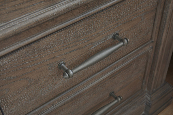 Pulaski Furniture Madison Ridge Brown 3 Drawer Nightstand With Usb Charger, Cedar & Felt Linings For Stylish Storage Brown Flat,Cut White Oak Wood Veneers P413140-pulaski