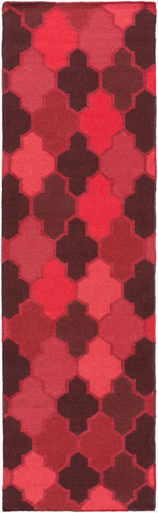 Surya Nia 2' X 3' Handmade Wool & Chenille-cotton Rug – Modern Durability For Chic Home Decor Spaces Burgandy Wool,Chenille,Cotton Nia7005-268