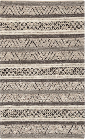 Nico NIC-7001 6' x 9' Handmade Rug NIC7001-69  Charcoal, Black, Gray, Ivory, Deep Teal Surya