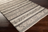 Nico NIC-7001 6' x 9' Handmade Rug NIC7001-69  Charcoal, Black, Gray, Ivory, Deep Teal Surya