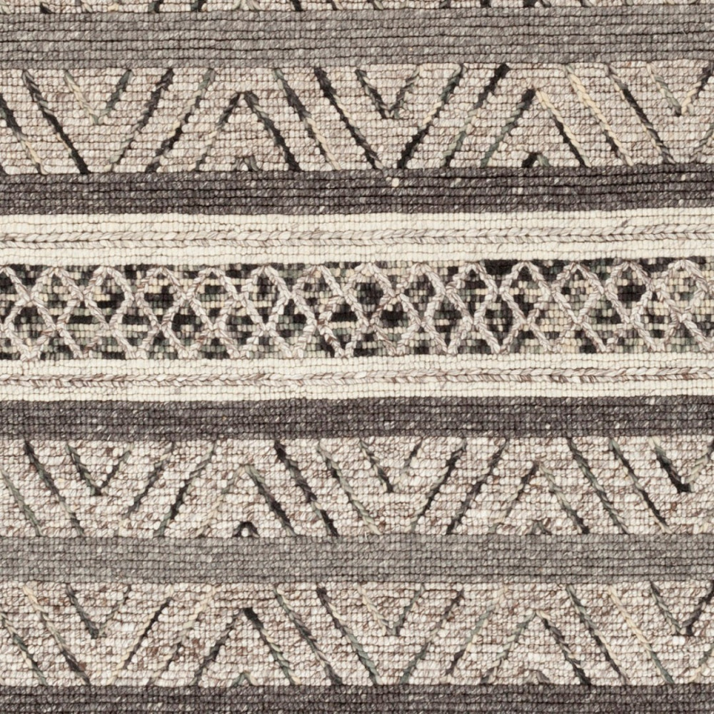 Surya Nico 2' X 3' Handmade Global-inspired Rug - Elegant Wool & Viscose Design For Eclectic Charm! Charcoal Wool,Viscose Nic7001-23