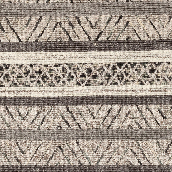 Surya Nico 2' X 3' Handmade Global-inspired Rug - Elegant Wool & Viscose Design For Eclectic Charm! Charcoal Wool,Viscose Nic7001-23