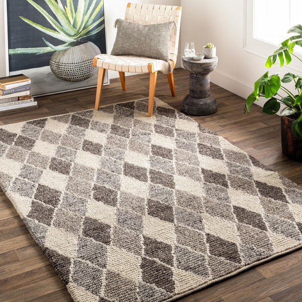 Surya Nico 2' X 3' Handmade Global-inspired Rug - Elegant Wool & Viscose Design For Eclectic Charm! Charcoal Wool,Viscose Nic7002-23