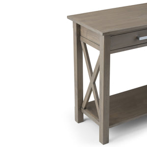 English Elm Kitchener Console Sofa Table - Rustic Farmhouse Grey With Storage, Stylish Design For Any Space B136P158209