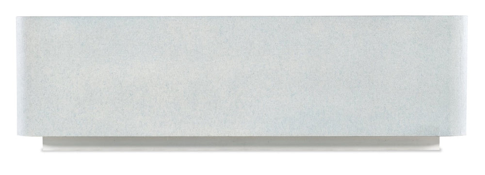 Hooker Furniture Melange Atlantis Cocktail Table With Creamy Tempered Glass Top, Raffia Body & Smooth Casters For Coastal Style 628-80452-02