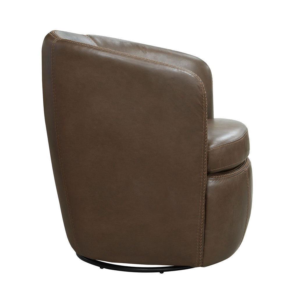 Parker House Parker Living Barolo - Vintage Brown Swivel Club Chair Vintage Brown Genuine Leather SBAR#912S-VGBR