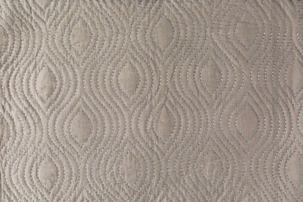 Surya Nile Premium Linen Quilt 108"W X 92"L - Modern Chic Design For Cozy Comfort & Easy Care Taupe Linen,Linen Nil9000-t