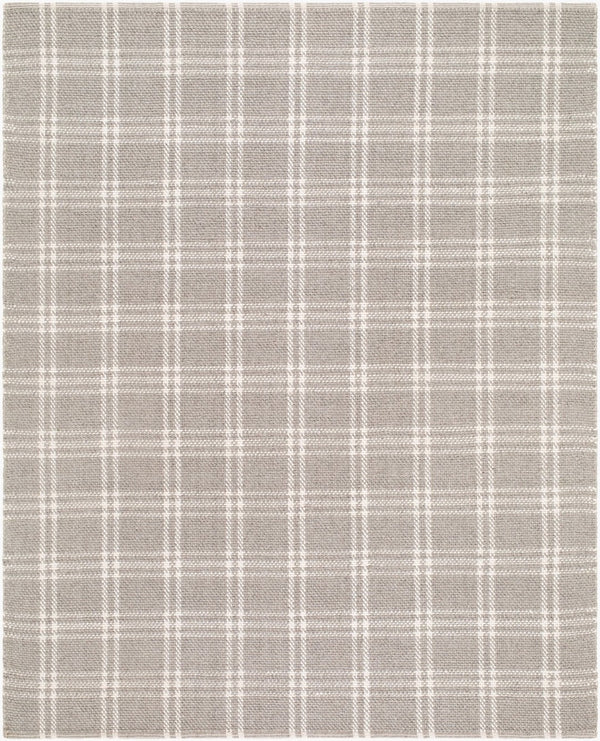 Livabliss Nader Handwoven Wool Flatweave Rug for Entryways Bathrooms and Minimalist Spaces Stone Gray, Iv 9' x 12' NIN2305-912