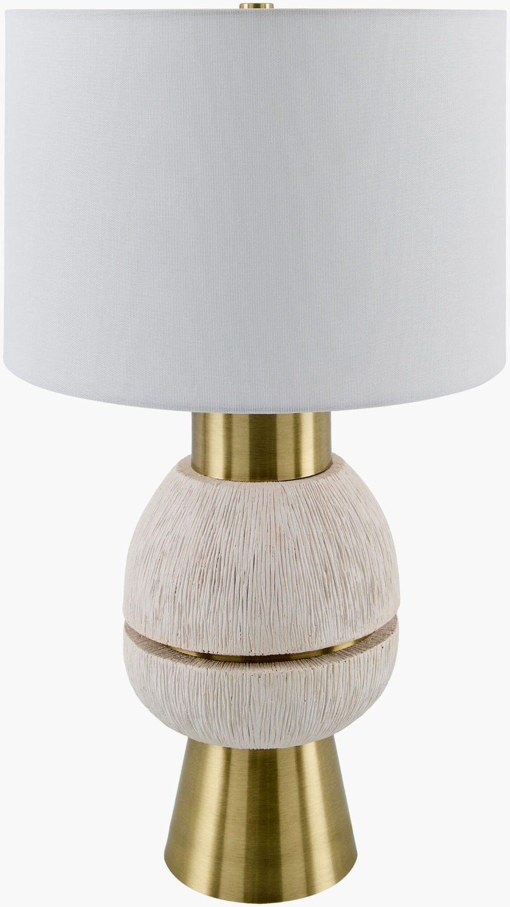 Livabliss Niobe Rustic Resin Accent Lamp with Linen Shade for Bedroom or Entryway Decor NIO-001