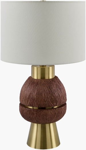 Livabliss Niobe Rustic Resin Table Lamp with Linen Shade for Bedroom or Living Room NIO-002