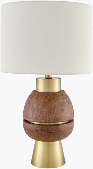 Livabliss Niobe Rustic Resin Table Lamp with Linen Shade and Iron Base for Warm Ambiance NIO-005