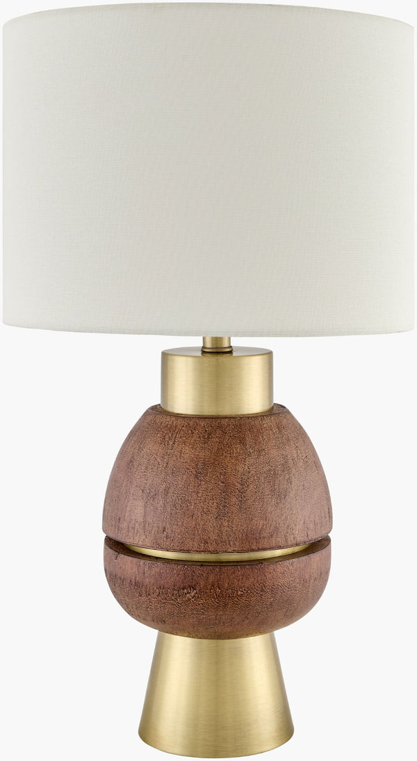 Livabliss Niobe Rustic Resin Table Lamp with Linen Shade and Iron Base for Warm Ambiance NIO-005