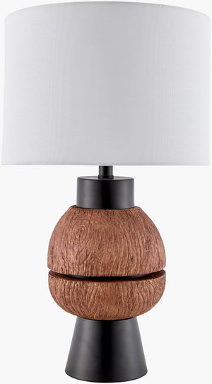 Livabliss Niobe Rustic Resin Table Lamp with Linen Shade for Farmhouse or Transitional Decor NIO-007